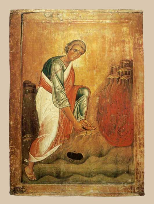 Икона "Моисей у Неопалимой купины"